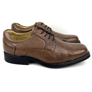 Studio Belvedere Bay Bridge Mens 11.5 3E Brown Pebble Leather Derby Dress Shoes